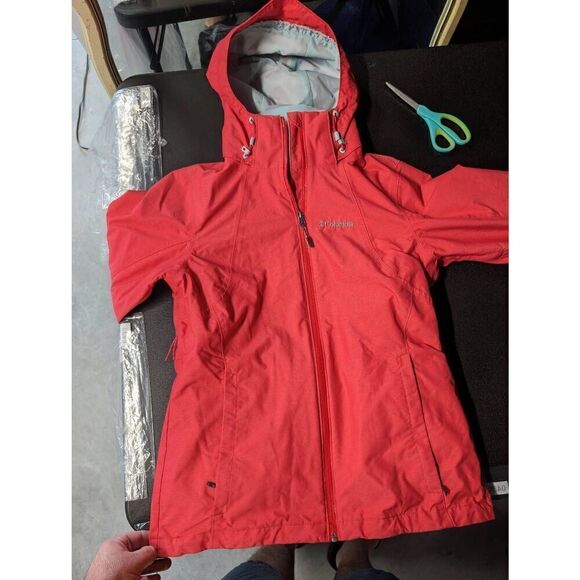 Columbia "Interchange" Omni-Heat Waterproof 2-1 Jacket Coral Women's Medium - Picture 12 of 14